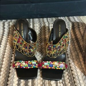 Multicolor Embellished Women's Sandals